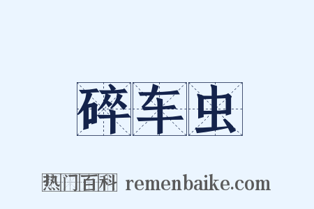 碎车虫是什么意思的图片